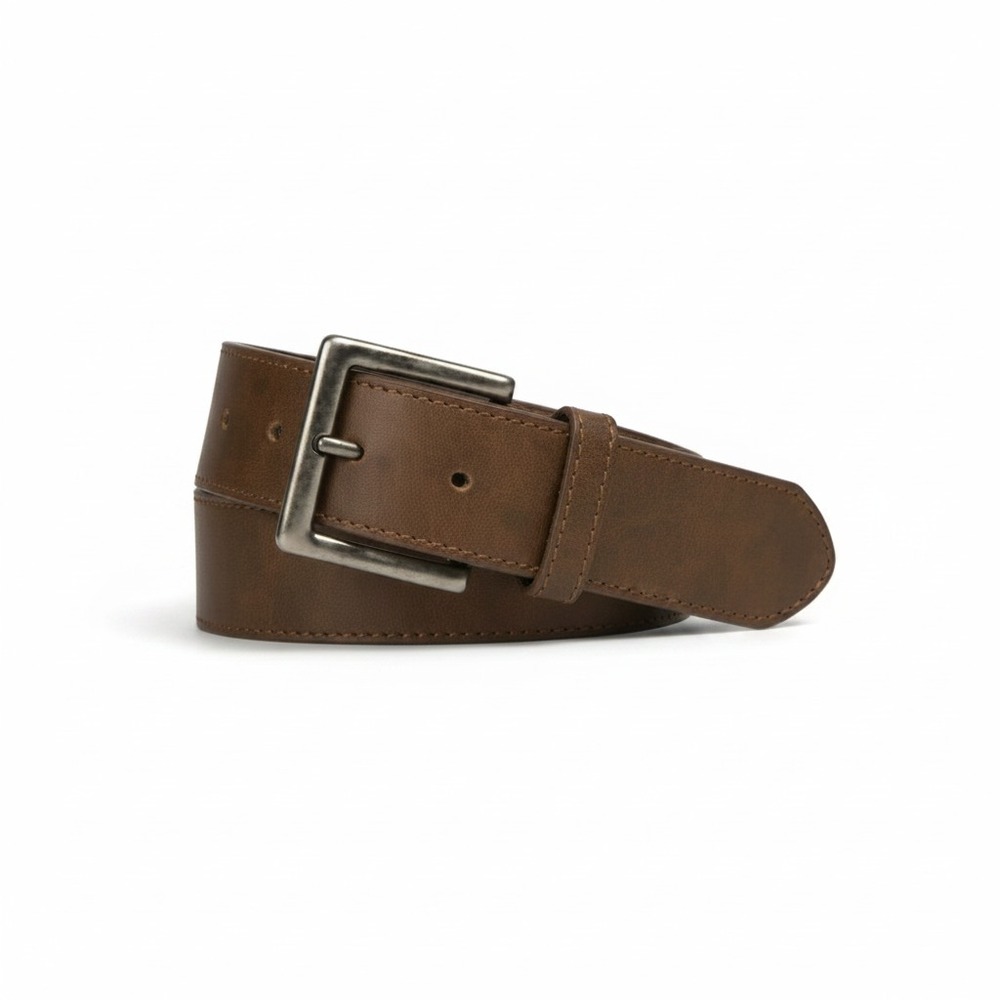 George Mens Belt Size 34 Brown 38mm Single Loop Durable Rugged Casual Workwear